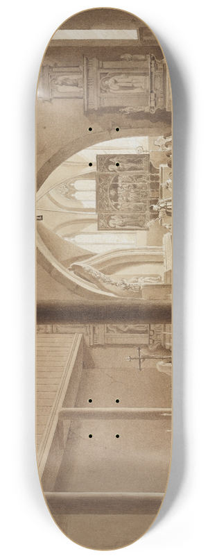 Carl Ludwig Frommel - Innere Ansicht der Frstenkapelle im Kloster Lichtenthal 8.25 inch art skate deck