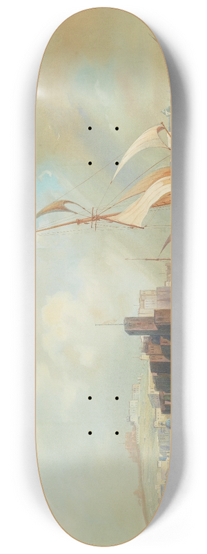 Carl Martin Laeisz - Neapel vom Meer aus 8.25 inch art skate deck