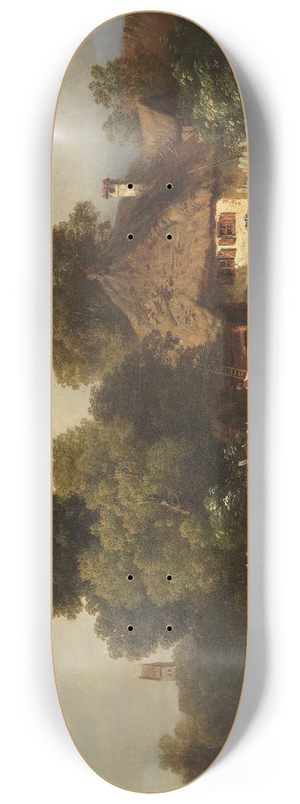Carl Millner - Landschaft mit Bauernhof 8.25 inch art skate deck