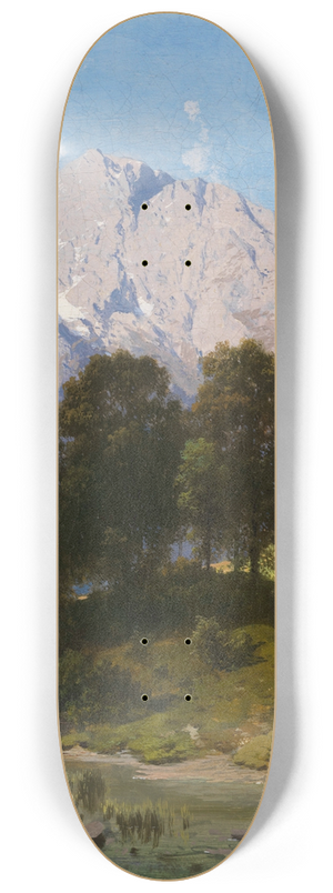 Carl Millner - Sommerliche Gebirgslandschaft 8.25 inch art skate deck