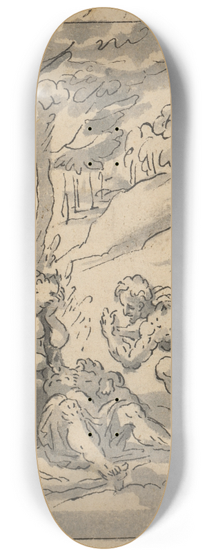 Franz Aspruck - Adam und Eva beweinen den toten Abel 8.25 inch art skate deck