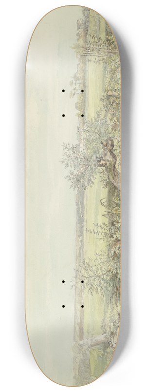 Carl Morgenstern - Blick auf die Nied bei Rdelheim 8.25 inch art skate deck