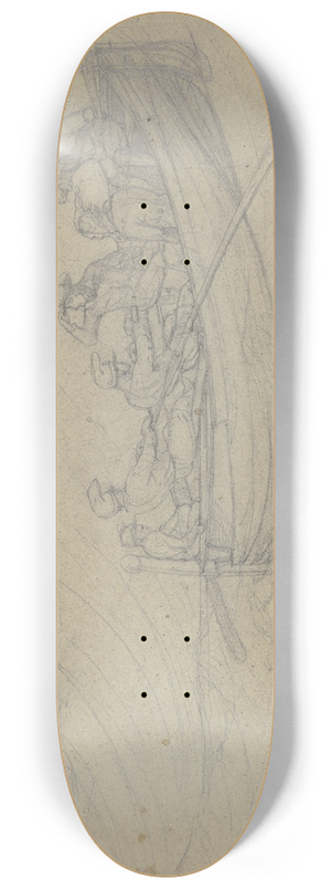 Carl Morgenstern - Zwei bemannte Boote auf hoher See 8.25 inch art skate deck