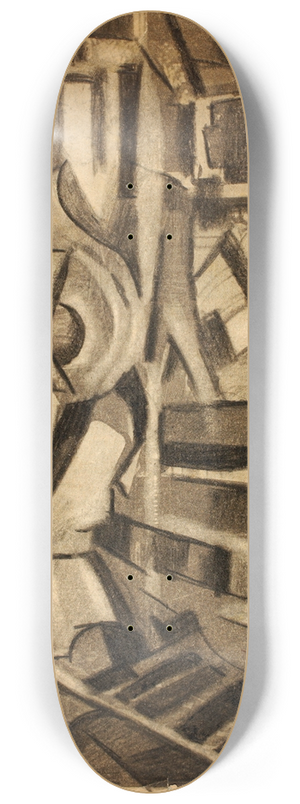 Carl Newman - AbstractSeated Figure 8.25 inch art skate deck