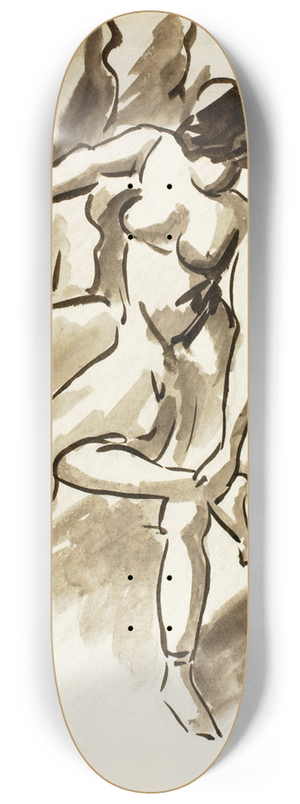 Carl Newman - Standing Female Dancer 8.25 inch art skate deck