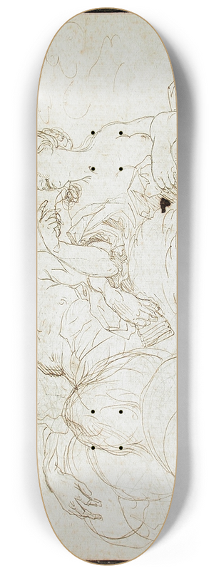 Carlo Cignani - Satyr and Woman 8.25 inch art skate deck