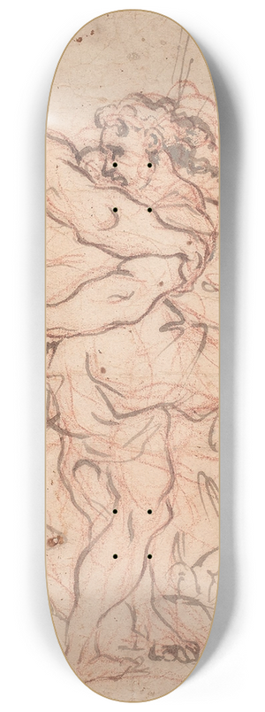 Carlo Maratta - La lutte de Jacob avec lange 8.25 inch art skate deck