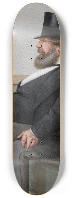 Carlo Pellegrini - Major Purcell OGorman, M.P. (1820-1880) 8.25 inch art skate deck