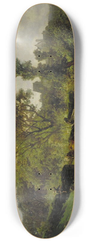 Carlos de Haes - Flemish Landscape 8.25 inch art skate deck