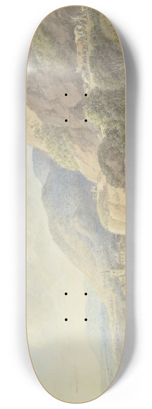 Carl Philipp Schallhas - Berglandschaft mit einem See 8.25 inch art skate deck