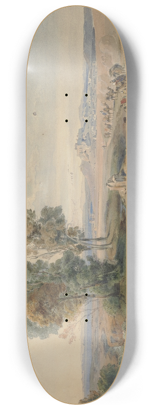 Carl Rottmann - Athens, seen from the well 8.25 inch art skate deck