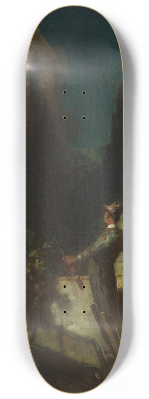 Carl Spitzweg - Der Mondscheingeiger 8.25 inch art skate deck