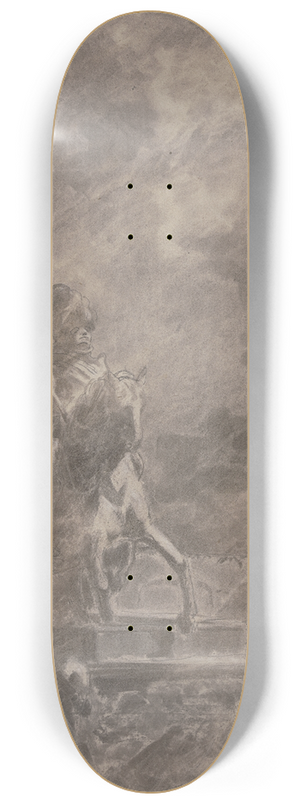 Carl Spitzweg - Equestrian monument 8.25 inch art skate deck