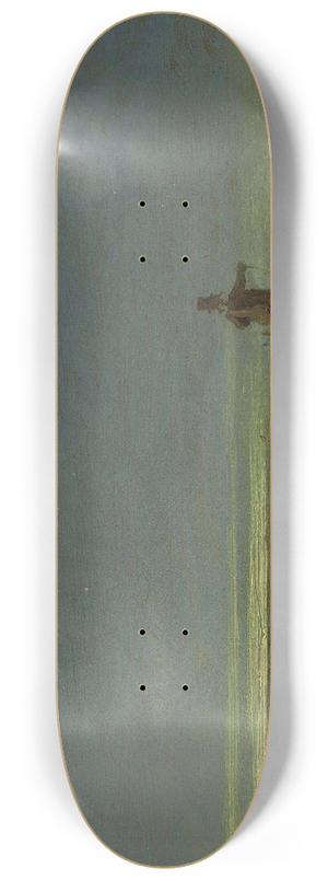 Carl Spitzweg - Flachlandschaft Mit Vogelscheuche 8.25 inch art skate deck