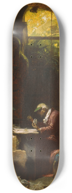 Carl Spitzweg - Scholar of Natural Sciences 8.25 inch art skate deck