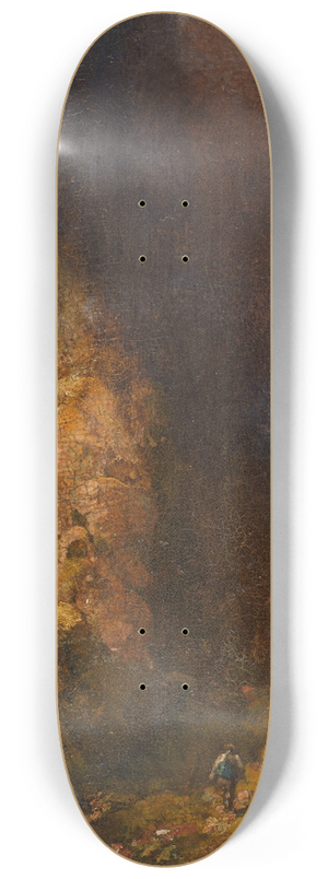 Carl Spitzweg - Wanderer in der Gebirgsschlucht bei Gewitter 8.25 inch art skate deck