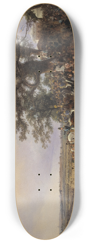 Carl Stefan Bennet - Review in Ladugrdsgrde Fields during Czar Nicolaus Visit in 1838 8.25 inch art skate deck