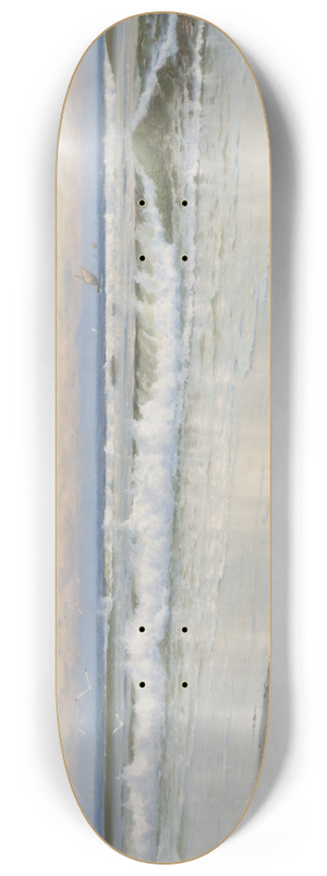 Carl Wilhelm Bckmann Baarth - The Beach at Filey in Yorkshire, England 8.25 inch art skate deck