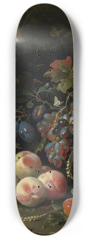 Abraham Mignon - Still Life with Fruits, Foliage and Insects 8.25 inch art skate deck Abraham Mignon - Still Life with Fruits, Foliage and Insects 8.25 inch art skate deck