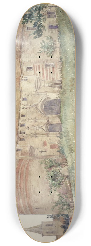 Cass Gilbert - Chateau de lHoublouniere 8.25 inch art skate deck