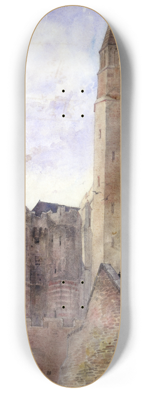 Cass Gilbert - Mont Saint Michel, France 8.25 inch art skate deck