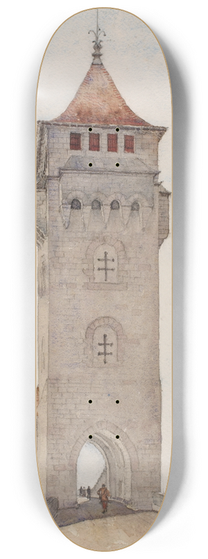 Cass Gilbert - Pont Valentre, Cahors 8.25 inch art skate deck