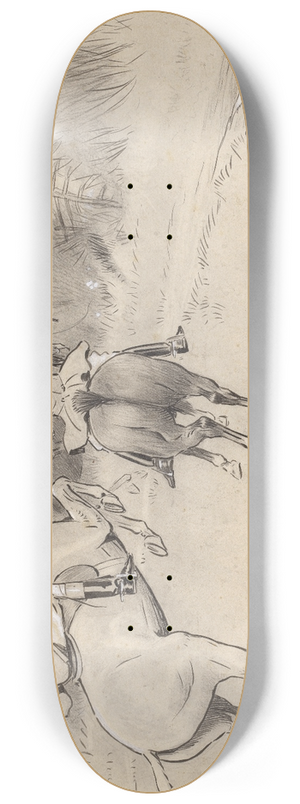 Cecil Charles Windsor Aldin - `Hold Back, Sir! 8.25 inch art skate deck