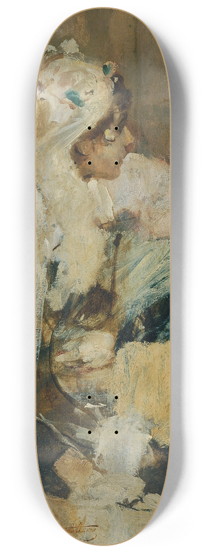 Cecil van Haanen - Katechismusprfung in der Kirche, lskizze zur Disputa 8.25 inch art skate deck