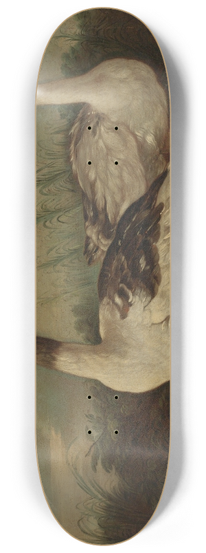 Central Italian School - Two Proud Geese 8.25 inch art skate deck