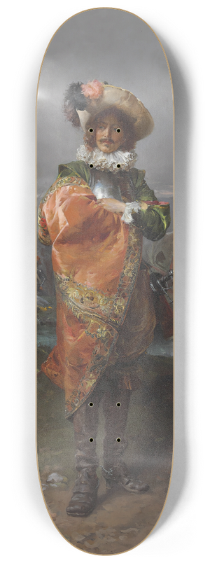 Cesare Auguste Detti - A Gentleman in a Cloak 8.25 inch art skate deck