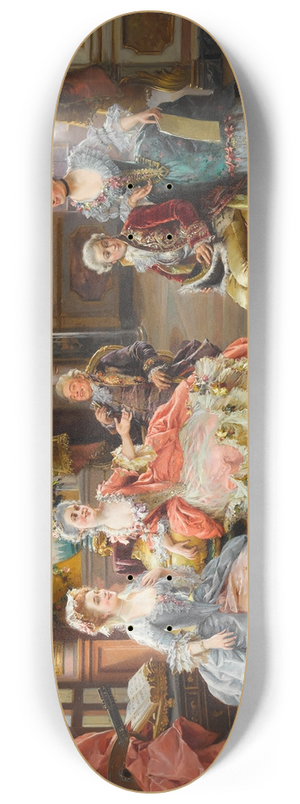 Cesare Auguste Detti - An elegant gathering 8.25 inch art skate deck
