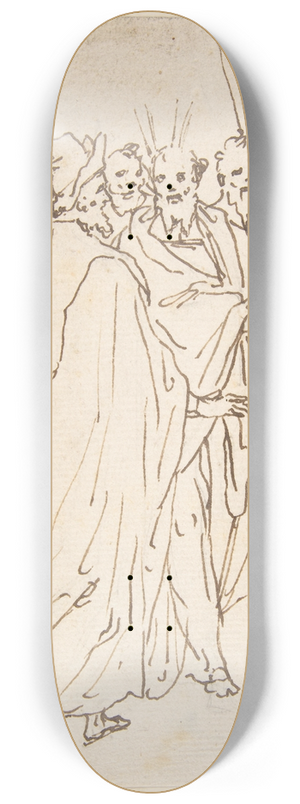 Cesare Nebbia - Moses and Other Figures 8.25 inch art skate deck