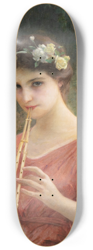 Charles Amable Lenoir - A Young Woman Playing An Aulos 8.25 inch art skate deck