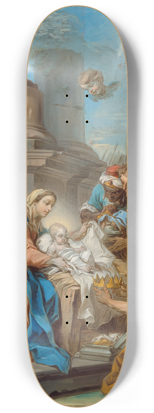 Charles-Andr van Loo - The Adoration of the Magi 8.25 inch art skate deck