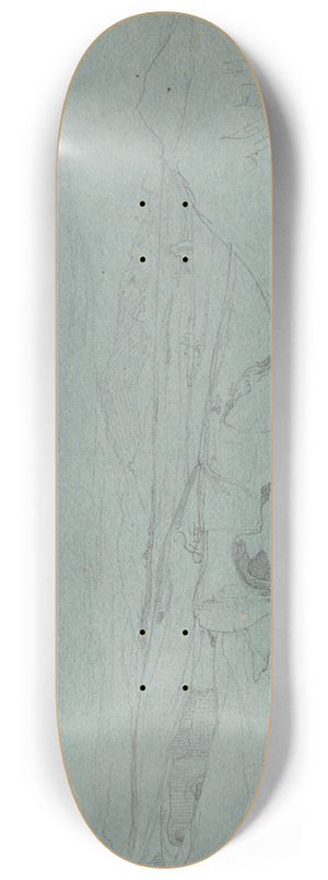 Franz Johann Heinrich Nadorp - Album with Views of Rome and Surroundings, Landscape Studies, page 52a: Roman Landscape 8.25 inch art skate deck