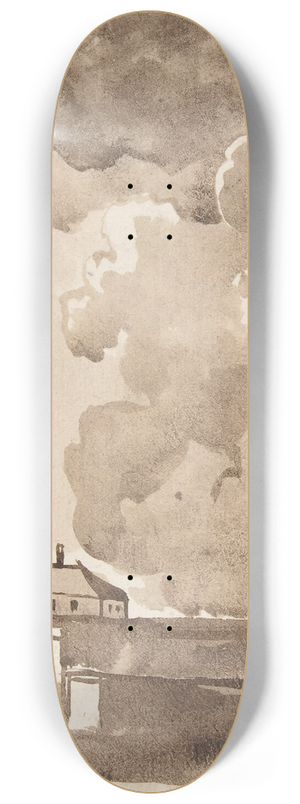 Franz Kobell - View of Munich with Marienkirche on right 8.25 inch art skate deck