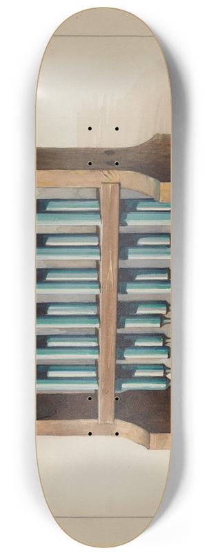 Charles Caseau - Rack with Candle Molds 8.25 inch art skate deck