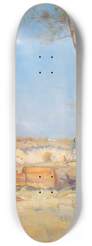 Charles Conder - Under a southern sun (Timber splitters camp) 8.25 inch art skate deck