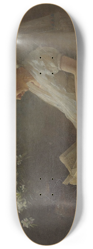 Charles Courtney Curran - A Comfortable Corner 8.25 inch art skate deck