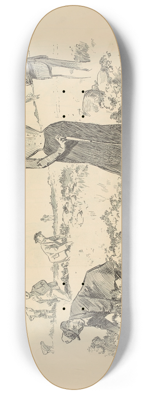 Charles Dana Gibson - Advice to caddies 8.25 inch art skate deck