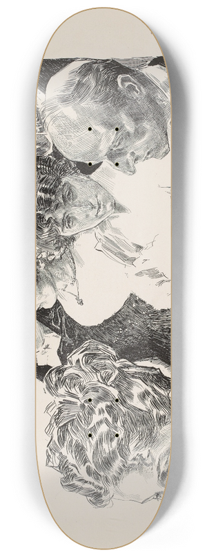 Charles Dana Gibson - A First Night 8.25 inch art skate deck