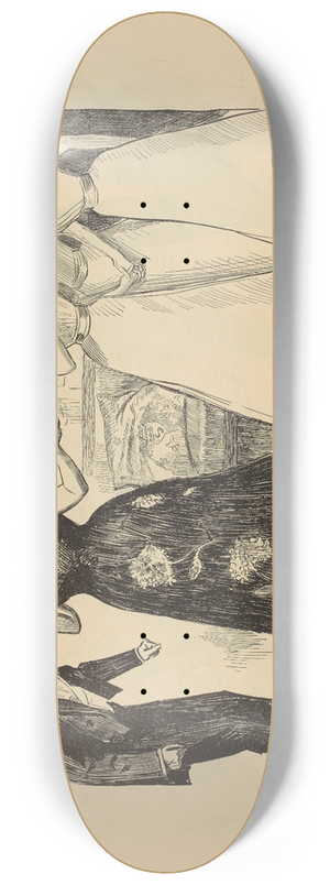 Charles Dana Gibson - Awful predicament 8.25 inch art skate deck