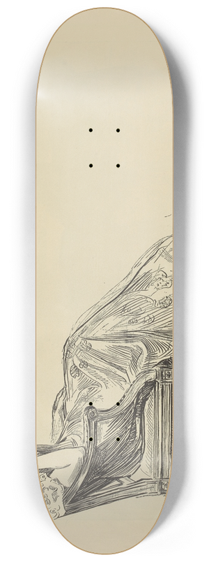 Charles Dana Gibson - A widow and her friends 8.25 inch art skate deck