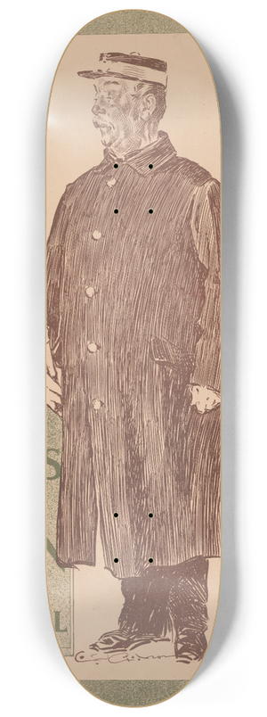 Charles Dana Gibson - February Scribners 8.25 inch art skate deck