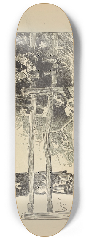 Charles Dana Gibson - Golf is not the only game on earth 8.25 inch art skate deck