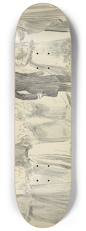Charles Dana Gibson - Her face andher fortune 8.25 inch art skate deck
