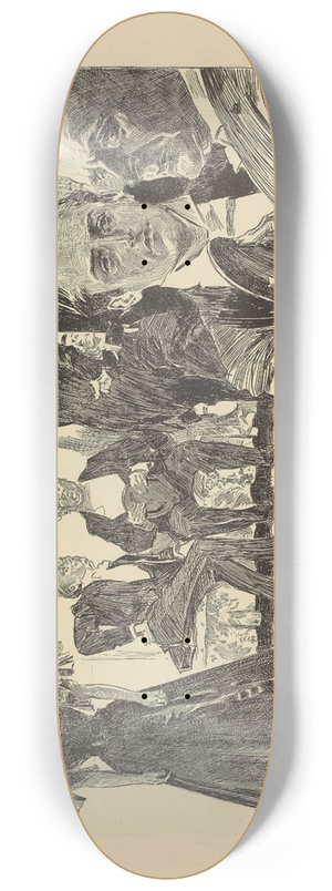 Charles Dana Gibson - Her nightmare 8.25 inch art skate deck