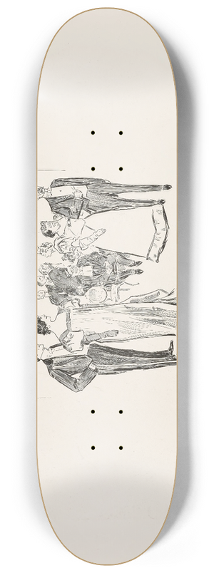 Charles Dana Gibson - He; Robinson is very anxious to marry again.. 8.25 inch art skate deck
