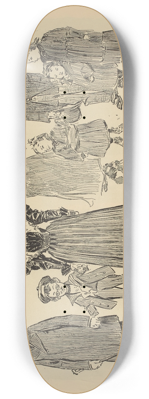 Charles Dana Gibson - Her punishment 8.25 inch art skate deck