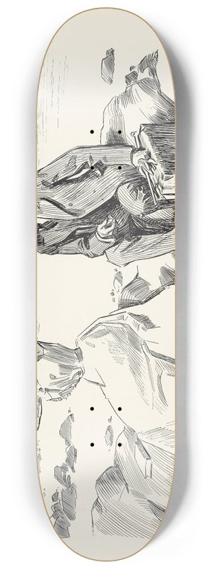 Charles Dana Gibson - His vacation over 8.25 inch art skate deck